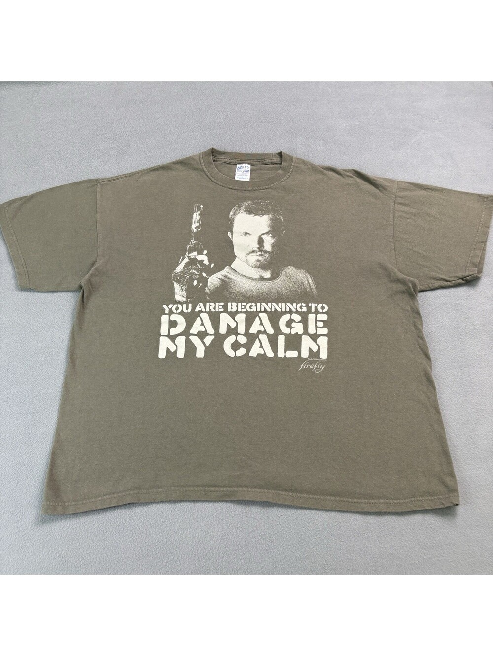2010 Firefly You Are Beginning To Damage My Calm Jayne Cobb TV Promo T Shirt XL